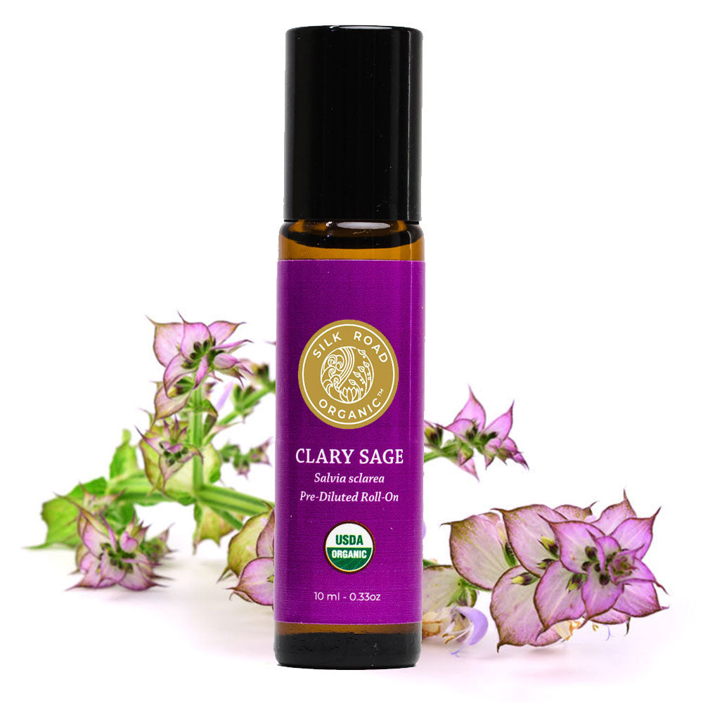 clary sage salvia sclarea essential oil combined carrier fractionated coconut silk road organic