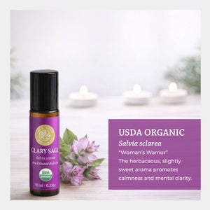 USDA Organic Salvia Sclarea "Woman's Warrior"the herbaceous slightly sweet aroma promotes calmness & mental clarity