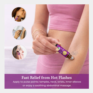 fast relief from hot flashes apply to pulse points temples neck wrists inner elbows or enjoy a soothing abdominal massage
