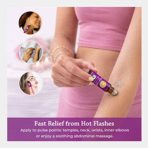 fast relief from hot flashes apply to pulse points temples neck wrists inner elbows or enjoy a soothing abdominal massage