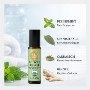 USDA Organic MUSCLE RELIEF Essential Oil Roll-on