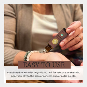 diluted carrier oil fractionated coconut easy safe apply pulse points massage topically