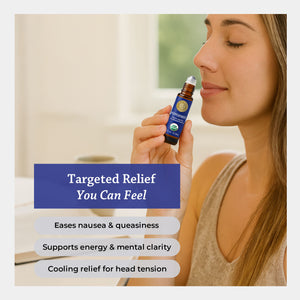 Targeted relief you can feel eases nausea & queasiness supports energy & mental clarity cooling relief for head tension