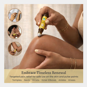 embrace timeless renewal targeted pain relief for safe use on the skin and pulse points temples neck wrists inner elbows ankles knees