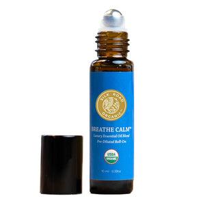 breahte calm blend prediluted rollon respiratory health essential oil silk road organic