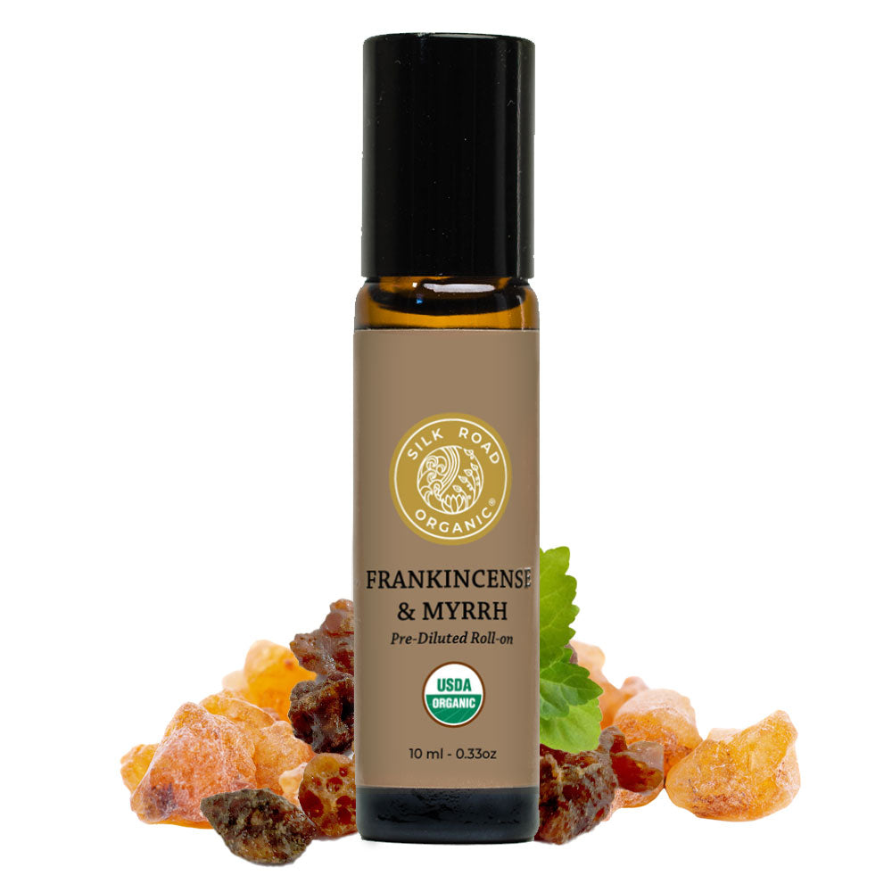 Frankincense and Myrrh Essential Oil Roll On–Natural Frankincense Esse –  UpNature