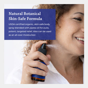 natural botanical skin-safe formula blended with jojoba oil for pure potent targeted relief can be used as an all over moisturizer