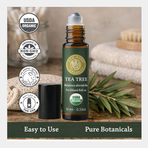 easy to use pure botanicals USDA organic NON GMO cruelty free bottled in the USA