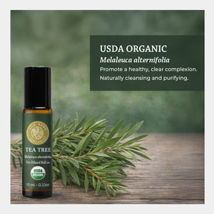 USDA organic melaleuca alternifolia promote a healthy clear complexion naturally cleansing and purifying