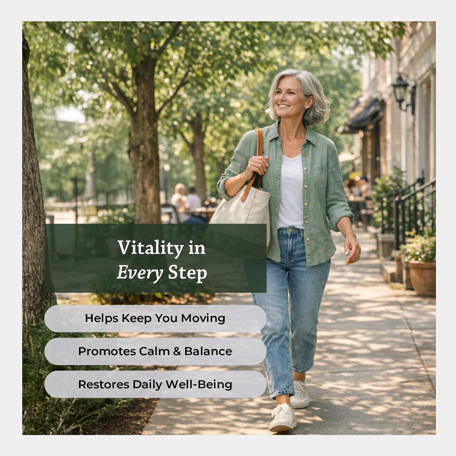Enhances the body’s natural defenses
Produces a calming effect on the body
Soothes achy joints & muscles
Supports overall health & vitality
