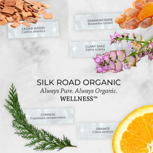 cedarwood frankincense clary sage cypress and orange organic essential oil blend
