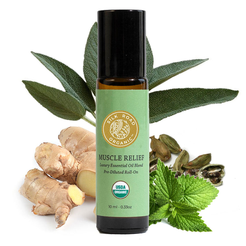 muscle relief essential oil blend deep relieves soreness pain silk road organic